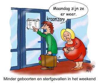 34 8 2017 minder geboorten en sterfgevallen in het weekend